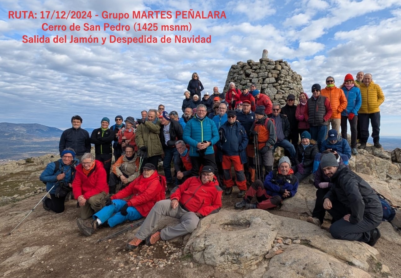 Cerro San Pedro (1.425m). Salida del jamón y celebración de Navidad